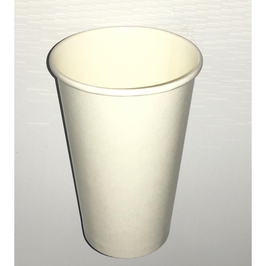 500 Ly giấy 22oz + Nắp trắng trơn