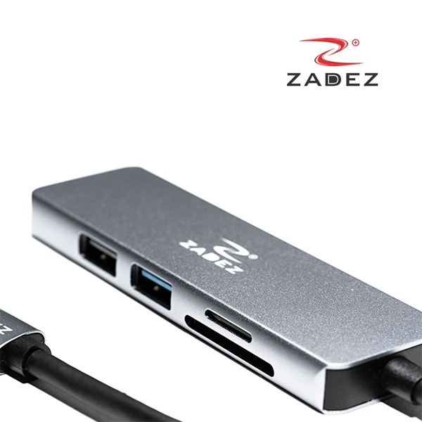 Hub Type C to HDMI 4K 30Hz/ USB 3.0/ MicroSD/ SD/ USB 2.0 (5 in 1) ZADEZ ZAH515 - Hàng Chính Hãng