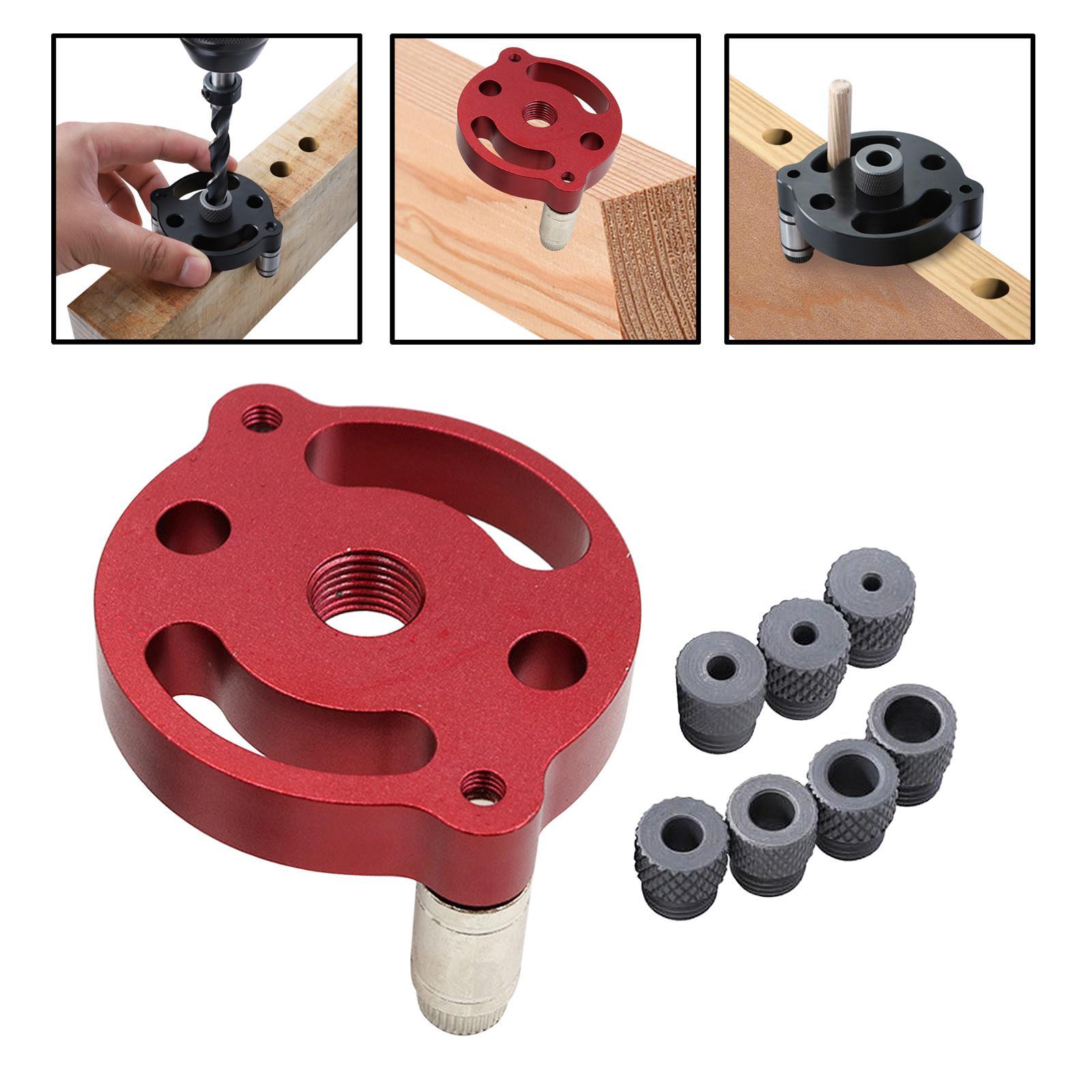 3 Sets 2-10mm Self-Centering Doweling Jig Set Vertical Hole Puncher Locator