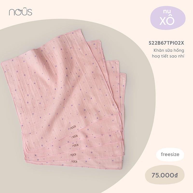 Phụ kiện NOUS - Set 5 khăn sữa cho bé - Chất liệu Nu Xô 100% cotton thiên nhiên