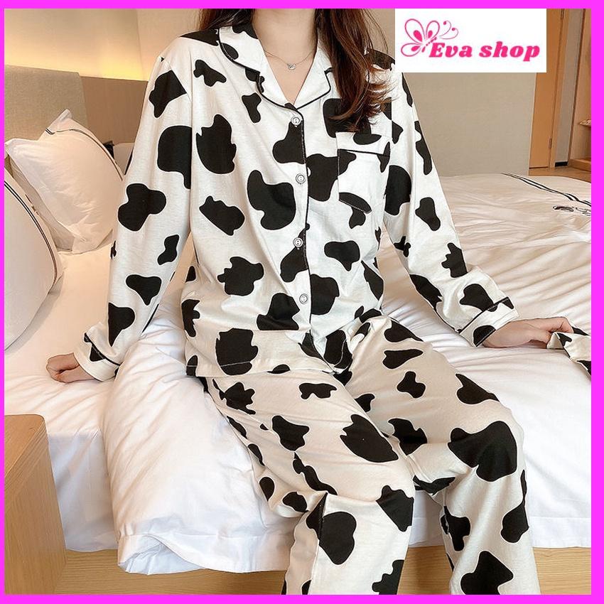 Đồ bộ pijama, đồ ngủ nữ dài tay hàng Quảng Châu