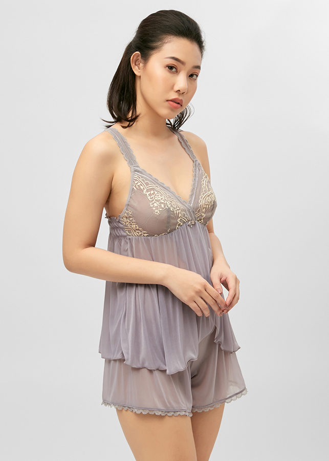 Đầm ngủ thời trang BARE G4040067-VX màu xám
