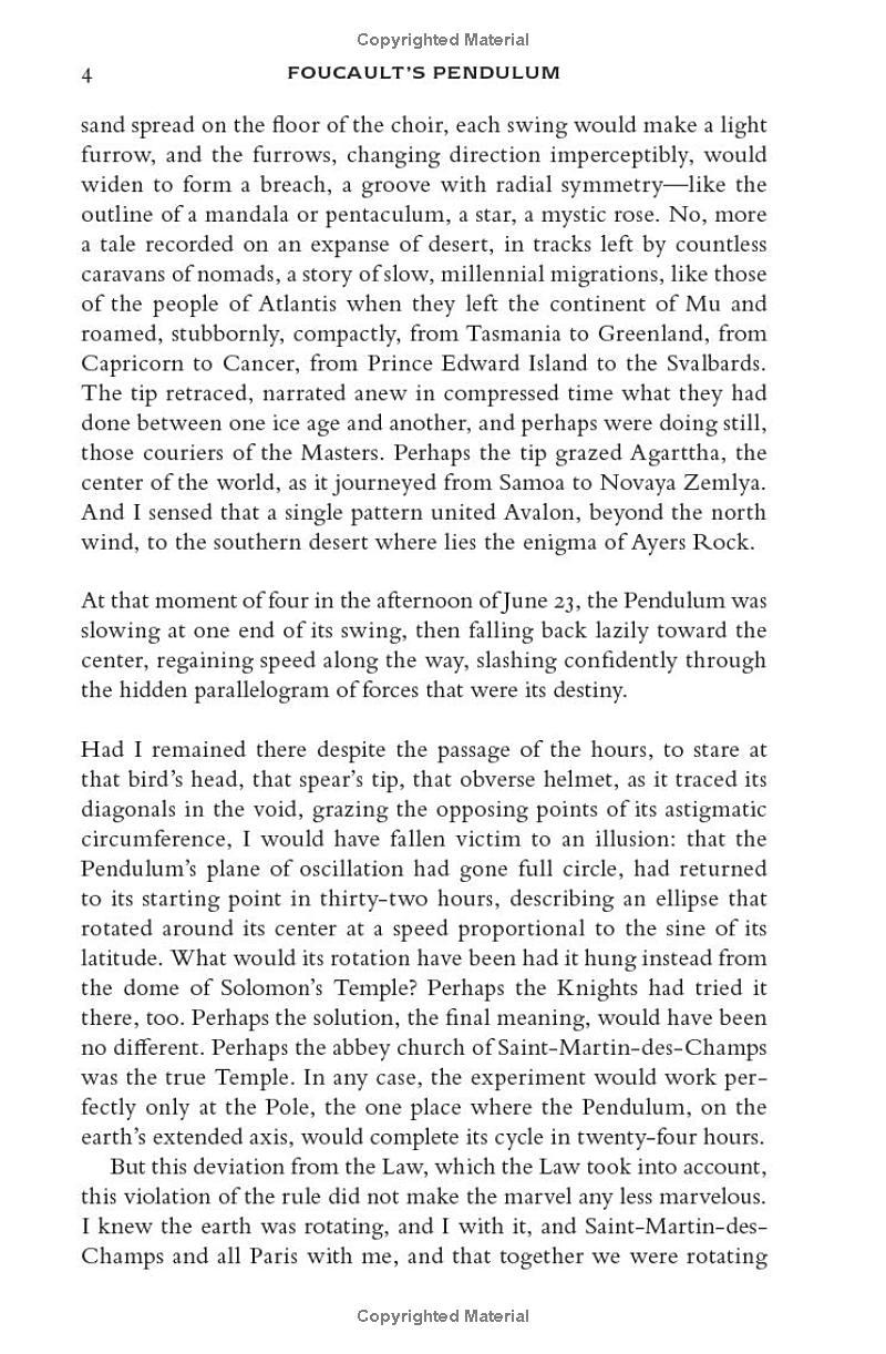 Sách ngoại văn: Foucault's Pendulum