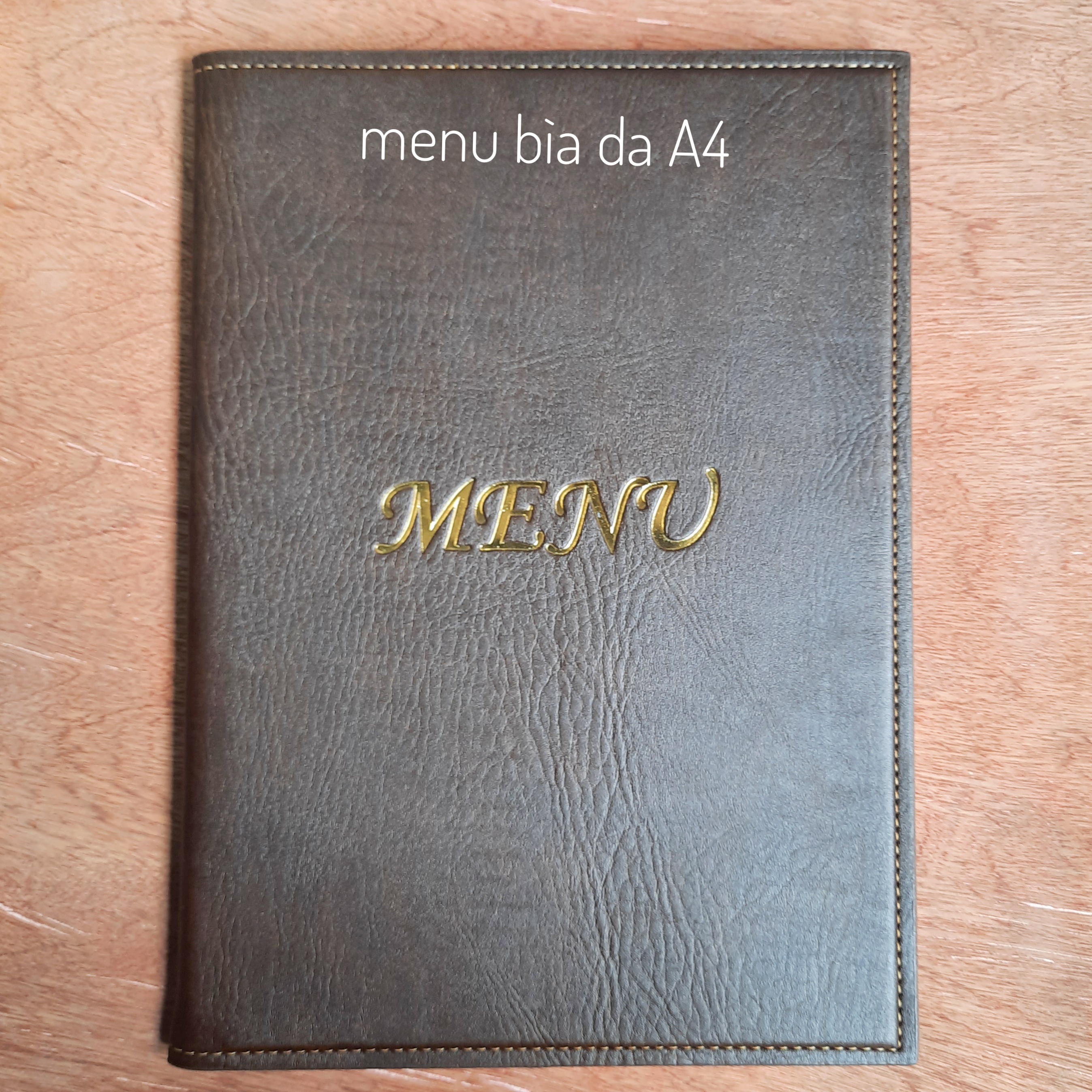 Menu bìa da A4 (20 lá ruột).