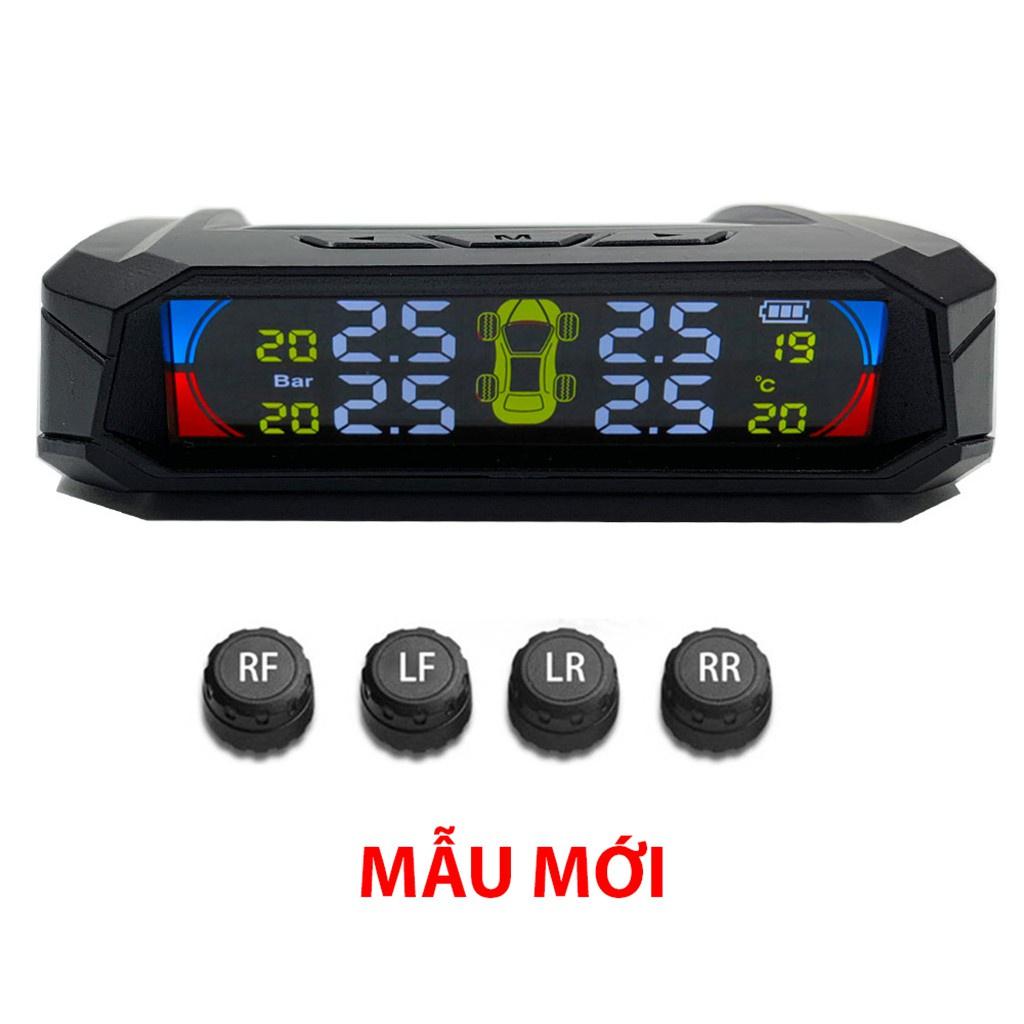 Cảm Biến Áp Suất Lốp Ô Tô TPMS Phiên Bản QUỐC TẾ Màn Hình Màu dùng Năng Lượng Mặt Trời (Loại gắn ngoài van)