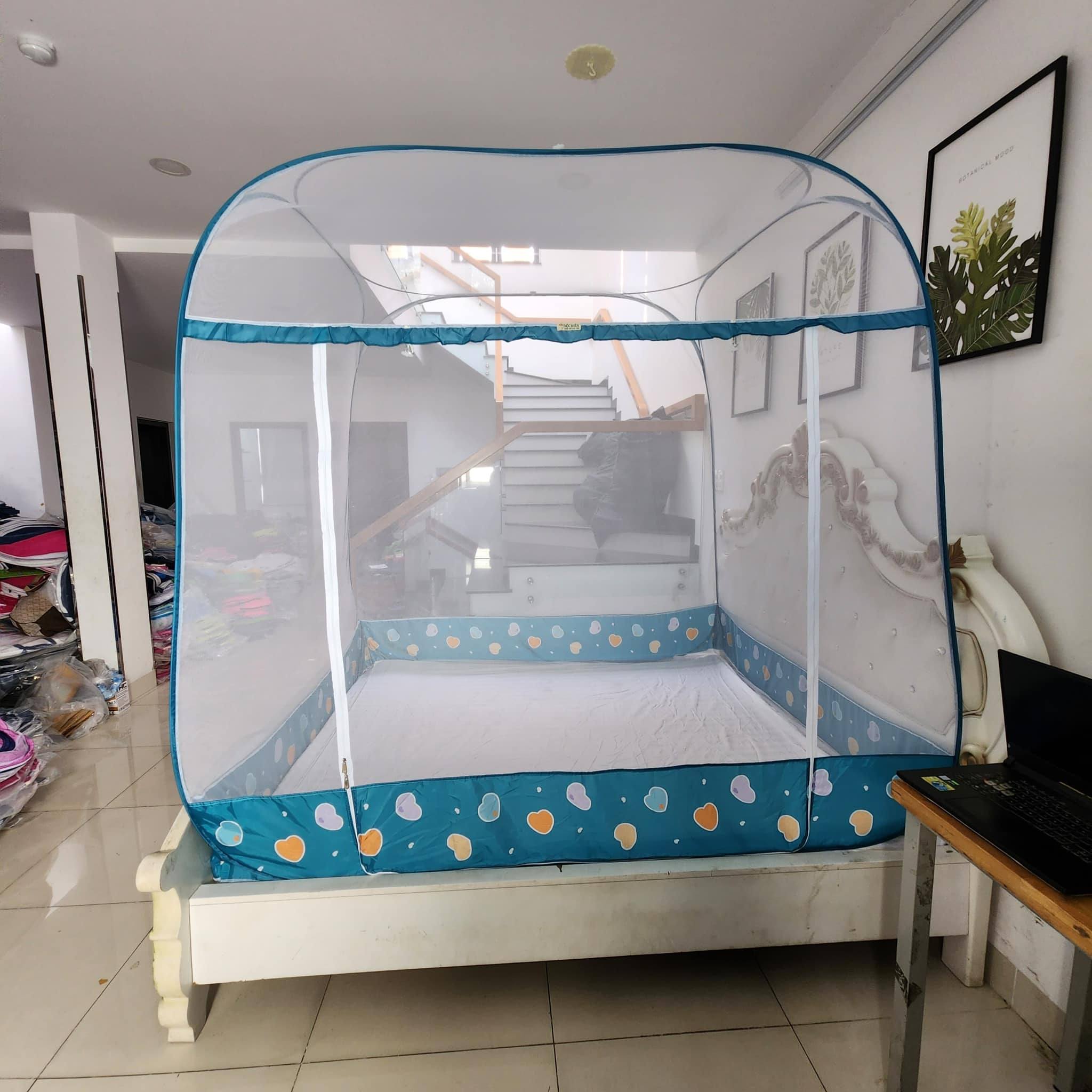 Màn Chụp Đỉnh Vuông Cao Cấp Mộc Miên ( video , hình thật )