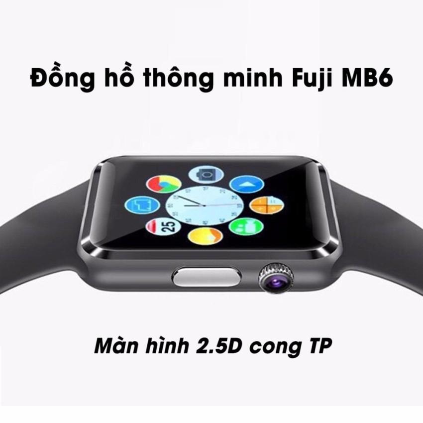 Đồng hồ thông minh Mặt Cong H6 Đen