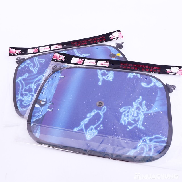 Bộ 4 tấm che chắn nắng cho cửa sổ ô tô (2 tròn + 2 lá)-Họa Tiết Ngẫu Nhiên