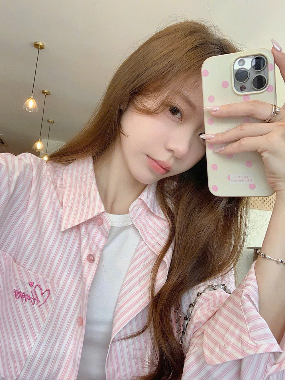 Áo sơ mi nữ form rộng 2N Unisex somi khoác ngoài thêu chữ Happy