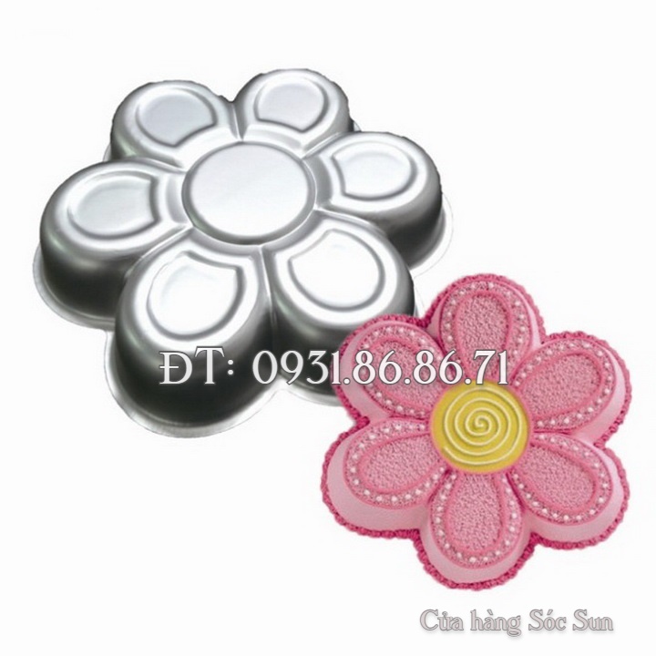 Khuôn làm bánh, rau câu hoa mai 6 cánh loại 28 cm – Mã số 1066