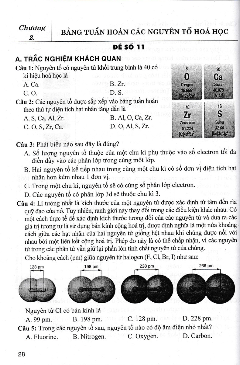 Tuyển Tập Đề Kiểm Tra Môn Hóa Học 10 (Biên Soạn Theo Chương Trình GDPT Mới) - Cao Cự Giác