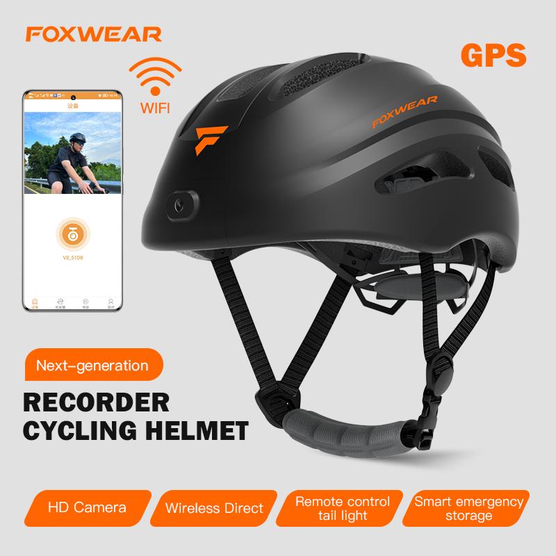 Smart Waterproof Helmet with Camera Warning Tail Light GPS Wifi Safety Caps for Urban Traffic Electric Bike Scooter Skateboard