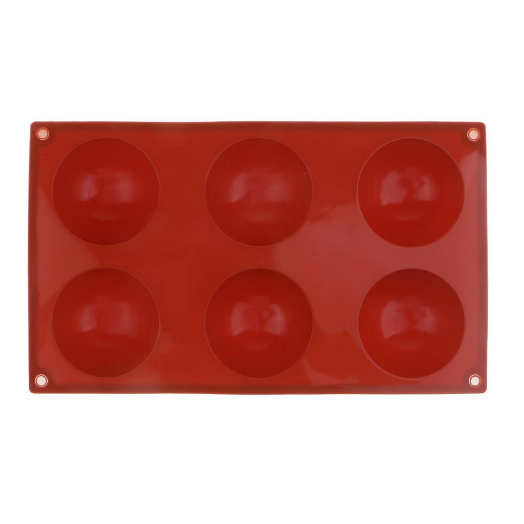 1Pcs Semicircle Silicone Mold Mould, 6 Holes Baking Chocolate Fondant Cake Decoration DIY Crafts, Food Use Grade Silicone Mold