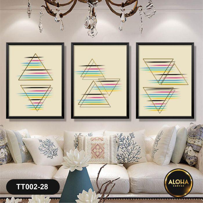 Bộ 3 Tranh Treo Tường Phòng Ngủ Hiện Đại Khung Gỗ Tranh Phòng Ăn Phòng Bếp Phòng Khách