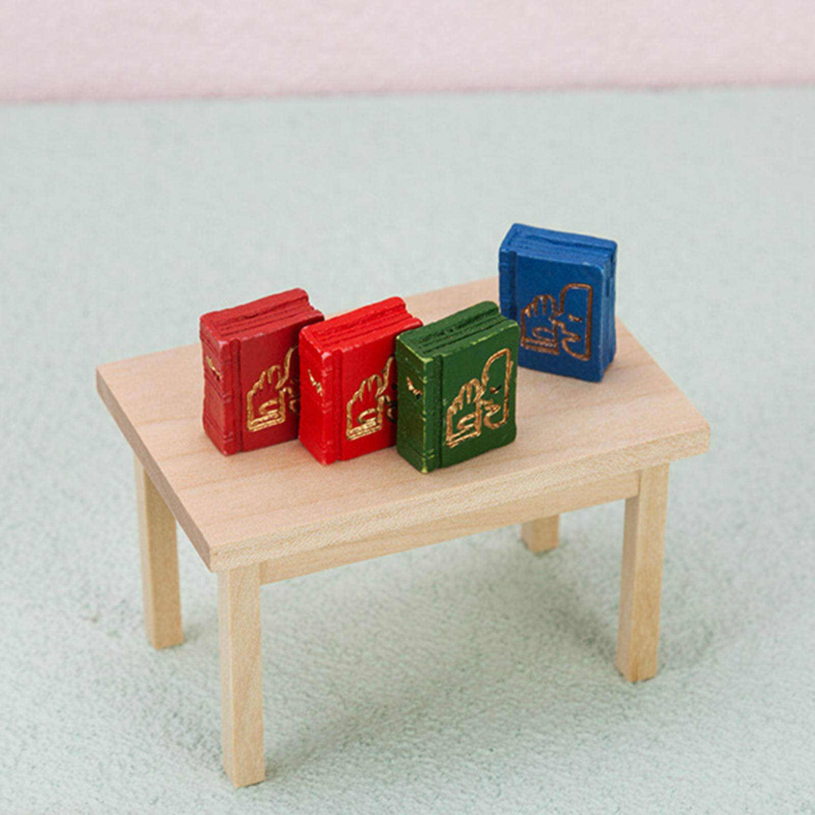 4Pcs mini Pocket Book Miniature Model for Landscape Decorations