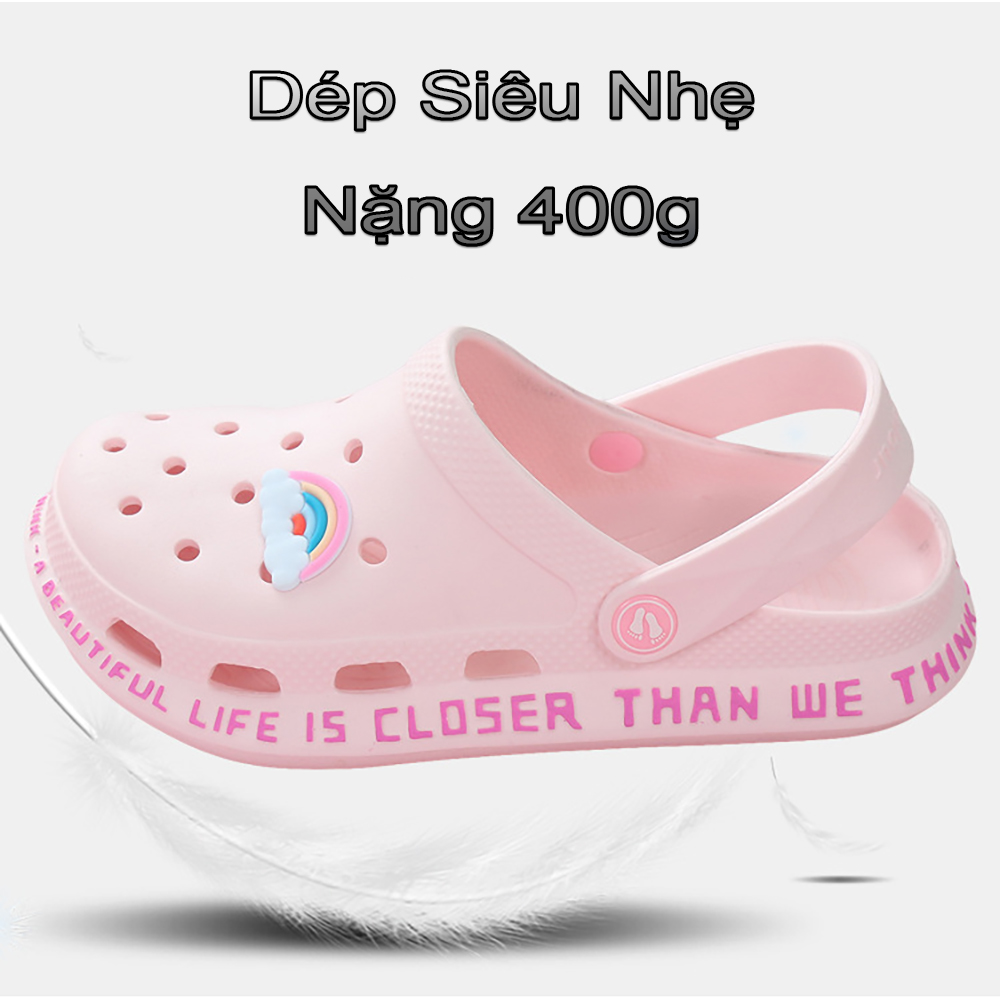 Dép Sục Trẻ Em Dép CR01 Đế Eva Siêu Mềm Chống Trơn Trượt Cho Bé Tăng 10 Sticker Ngộ Ngĩnh