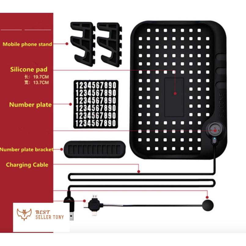 Giá đỡ Silicon chống trơn trượt gắn điện thoại trên ô tô cao cấp