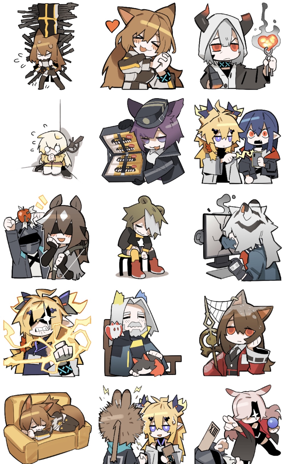 Ảnh Sticker Arknights 30-60 cái ép lụa khác nhau/hình dán anime Arknights