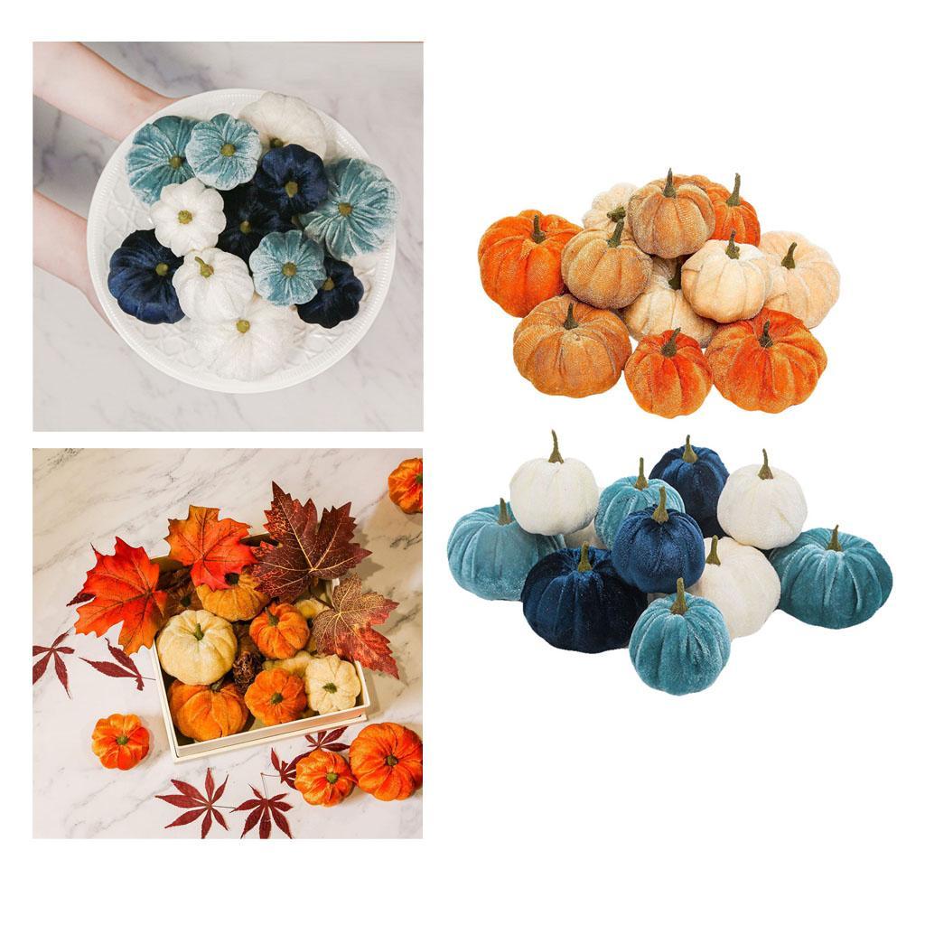 24Pcs Halloween Pumpkin Plush Throw Pillow Soft Velvet Pillow Cushion Decoration