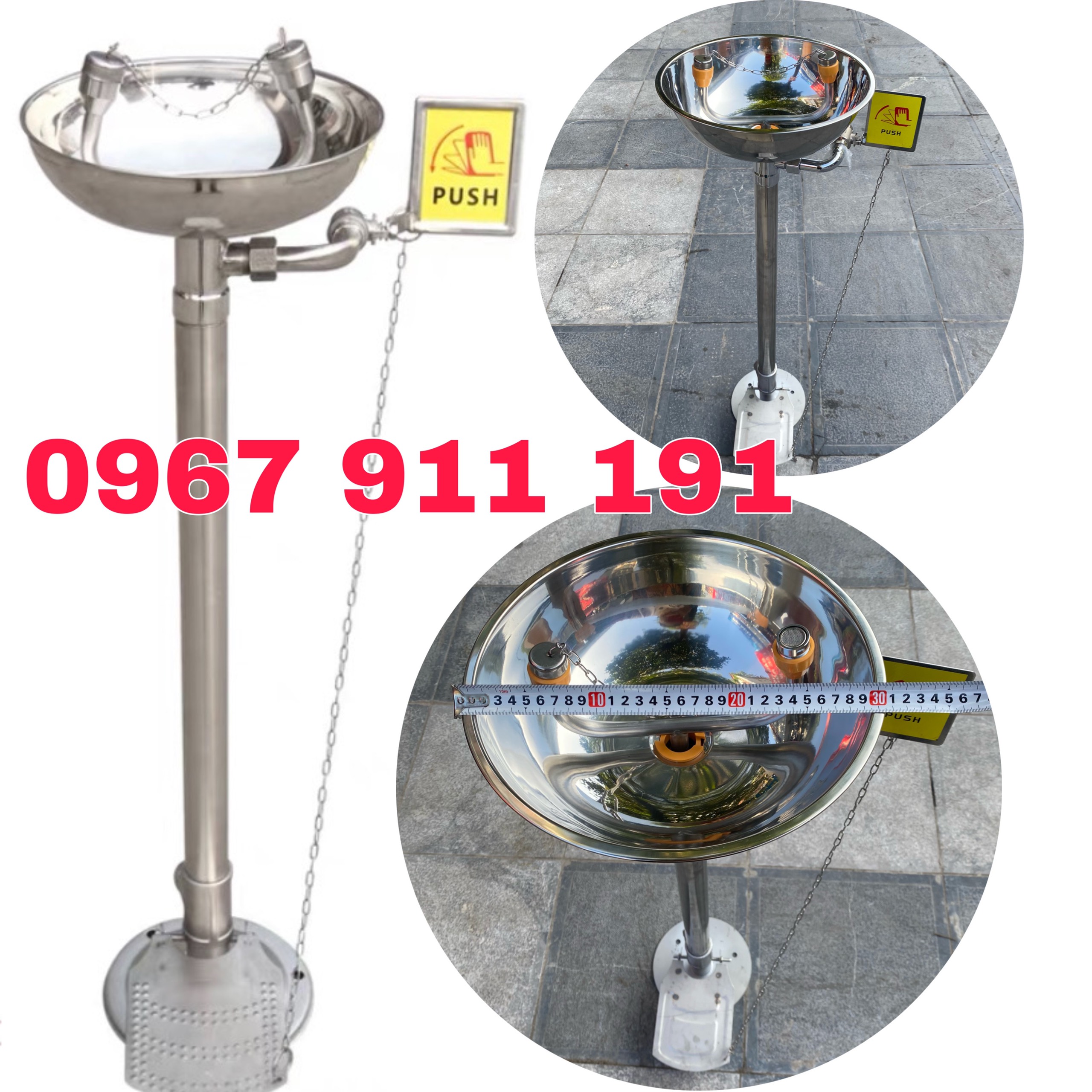 Bộ bồn rửa mắt khẩn cấp đứng
