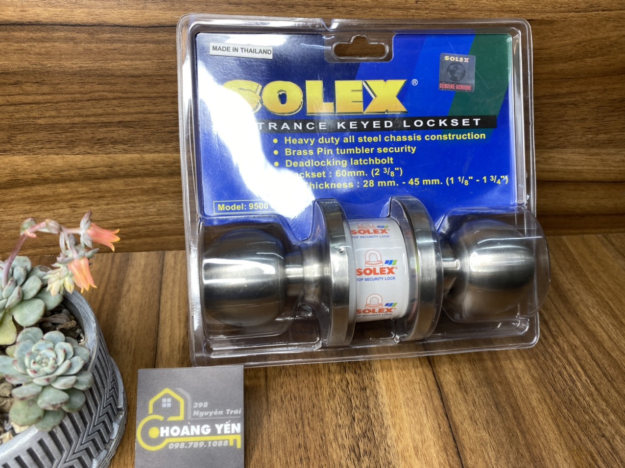 Khóa tay nắm tròn Solex, khóa đấm tròn inox 304 Solex - nhập khẩu Thái Lan
