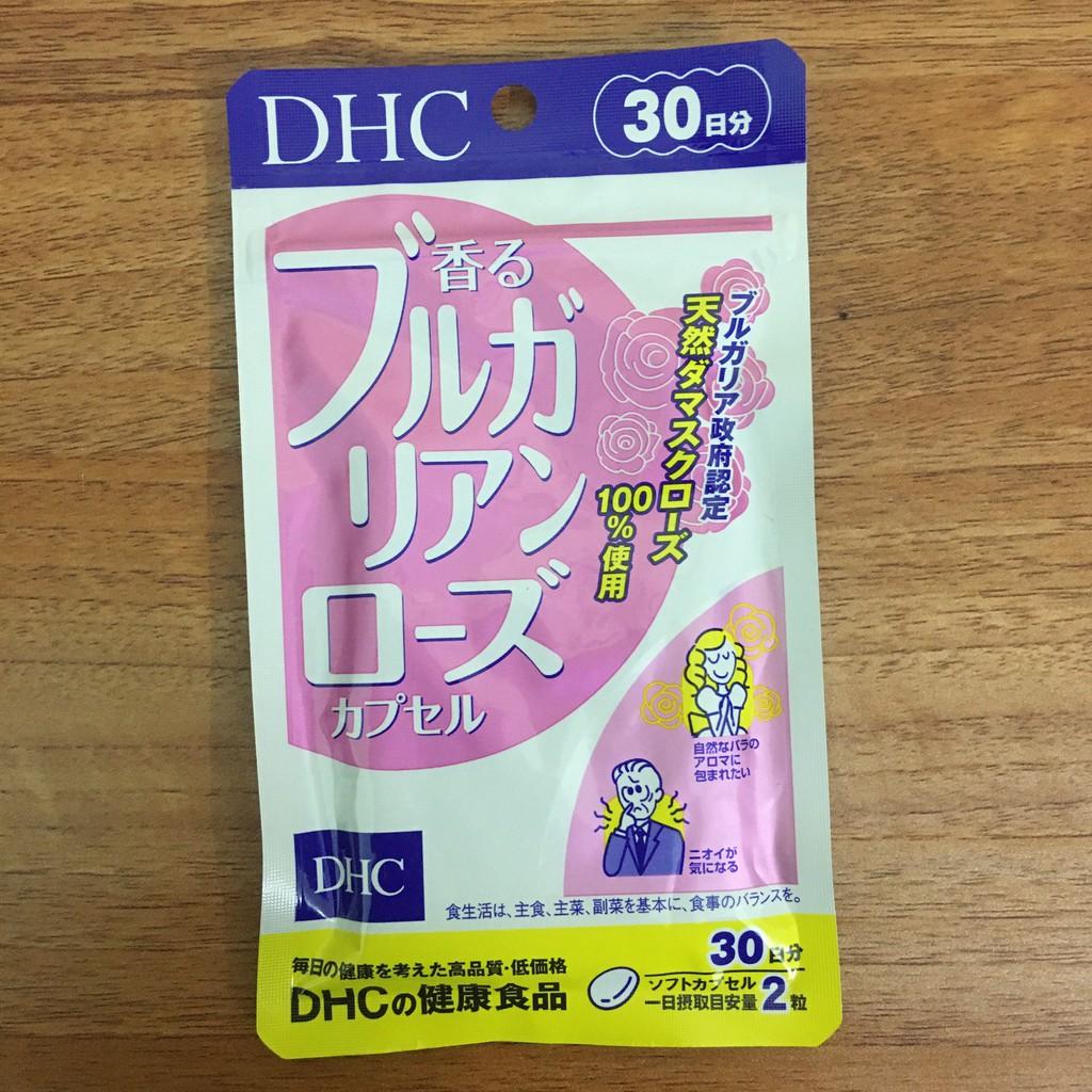 Viên Uống Hương Hoa Hồng Thơm Cơ Thể DHC Bulgarian Rose Capsule 30 Ngày