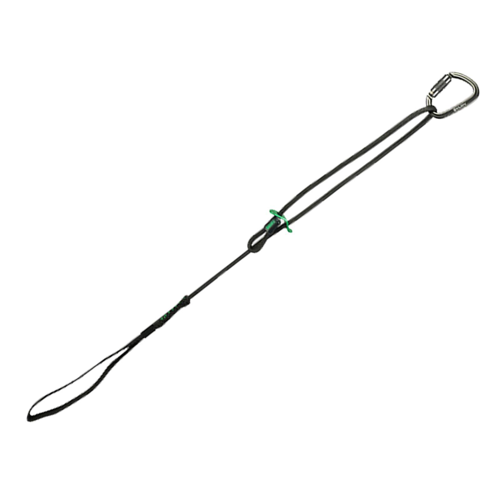 Climbing Ascender , Adjustable Rappelling Descender Foot Loop Ascender with Carabiner for Caving Working Adventure Arborist Climbing