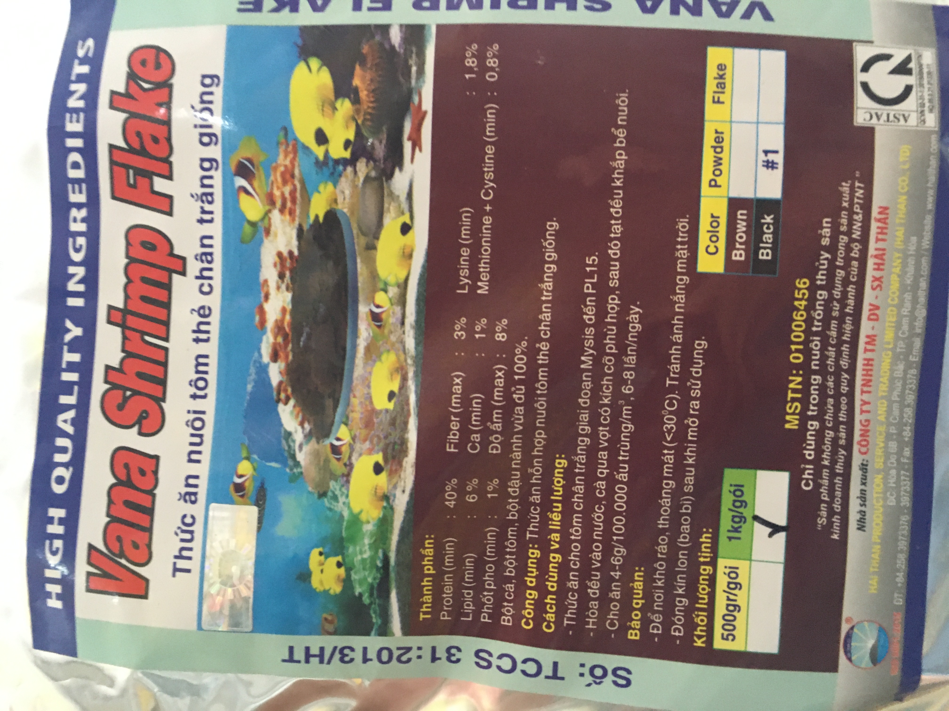 Play đen tôm số1 vana shrimp flake thức ăn tôm thẻ chân trắng giống , thuỷ hải sản hải thần