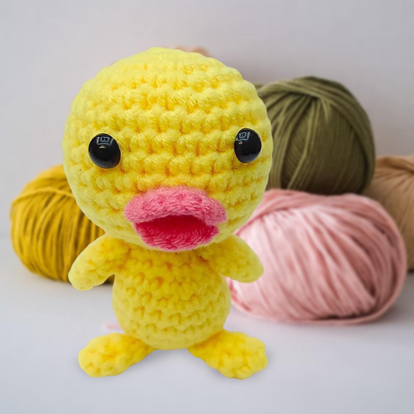 Beginner Crochet Kit DIY Make Your Own Needlework Crocheting Craft Stuffed Plush Doll for Adults Pendants Home Decor Perfect Gift