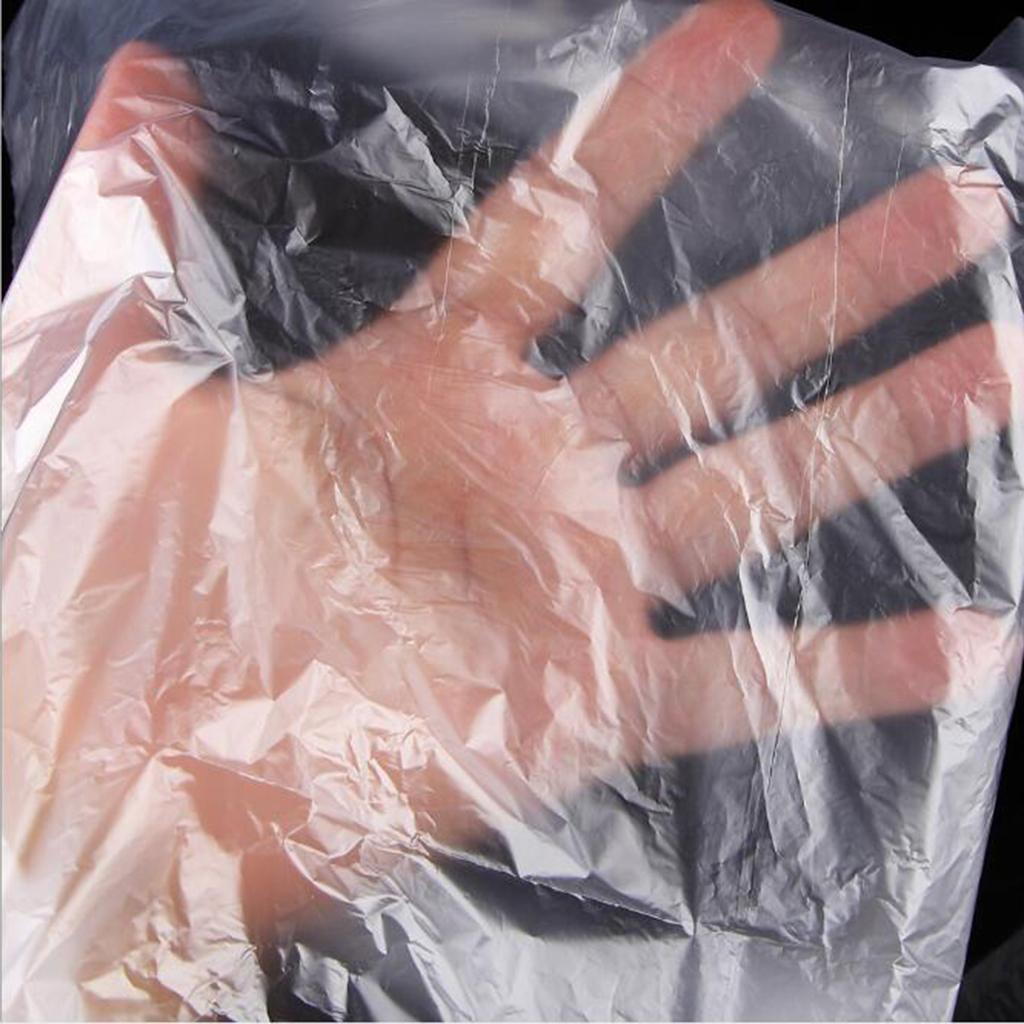 200pcs Disposable Hair Cutting Cape Salon Gown Barber Shop Capes Transparent