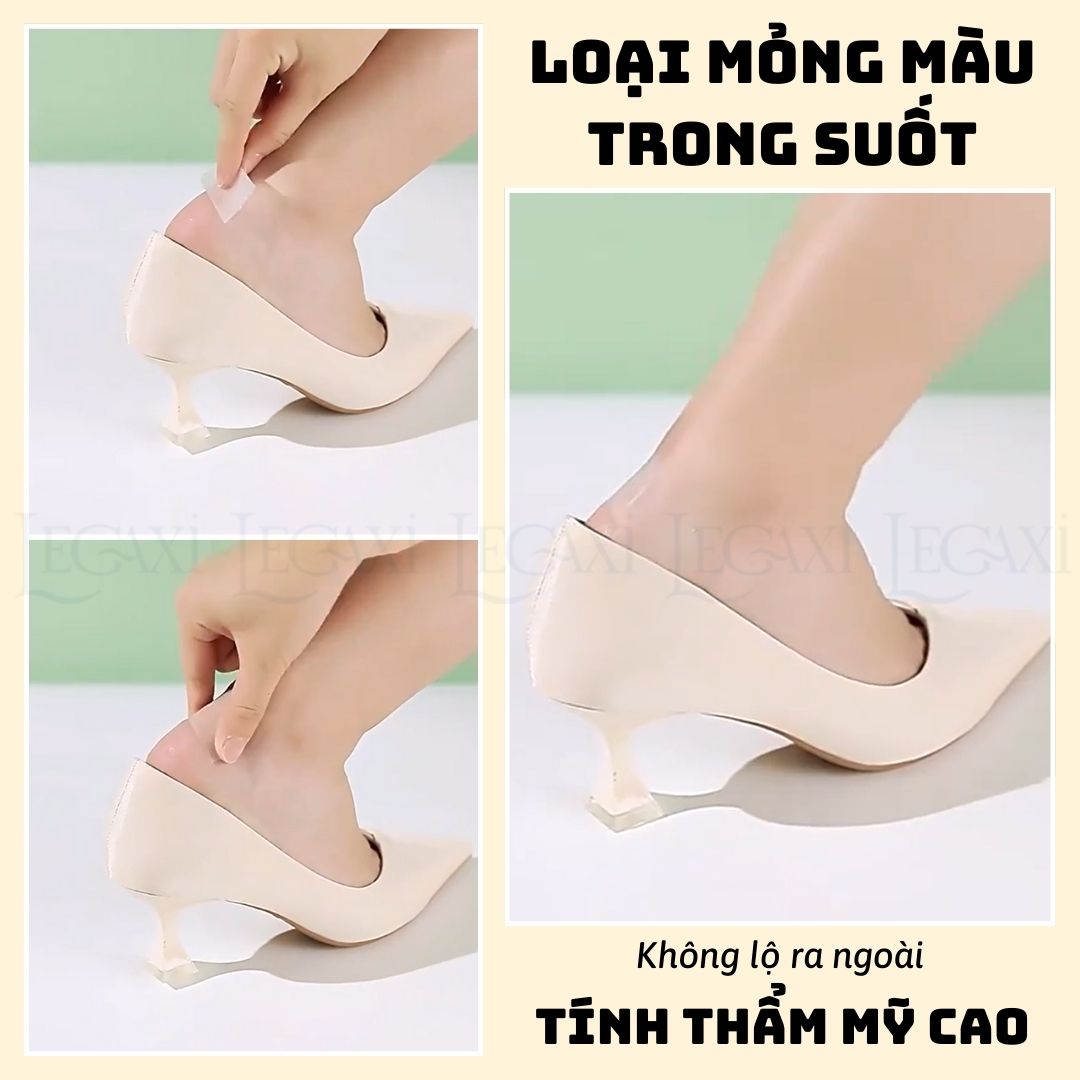 Miếng dán gót chân 4.4 mét Bảo vệ chân Chống trầy, chống rộp chân, sần da Giảm đau khi mang giày, cao gót Legaxi