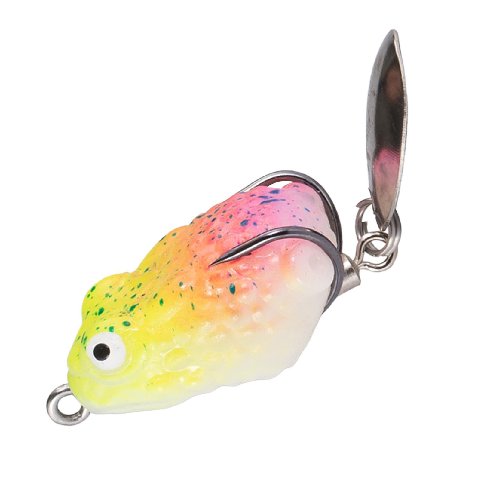 Lure, Frog Lure, Metal Sequin, Silicone Bass Fishing Double Hooks, Fishing Crankbait Lure, Float on Water Lure for Freshwater