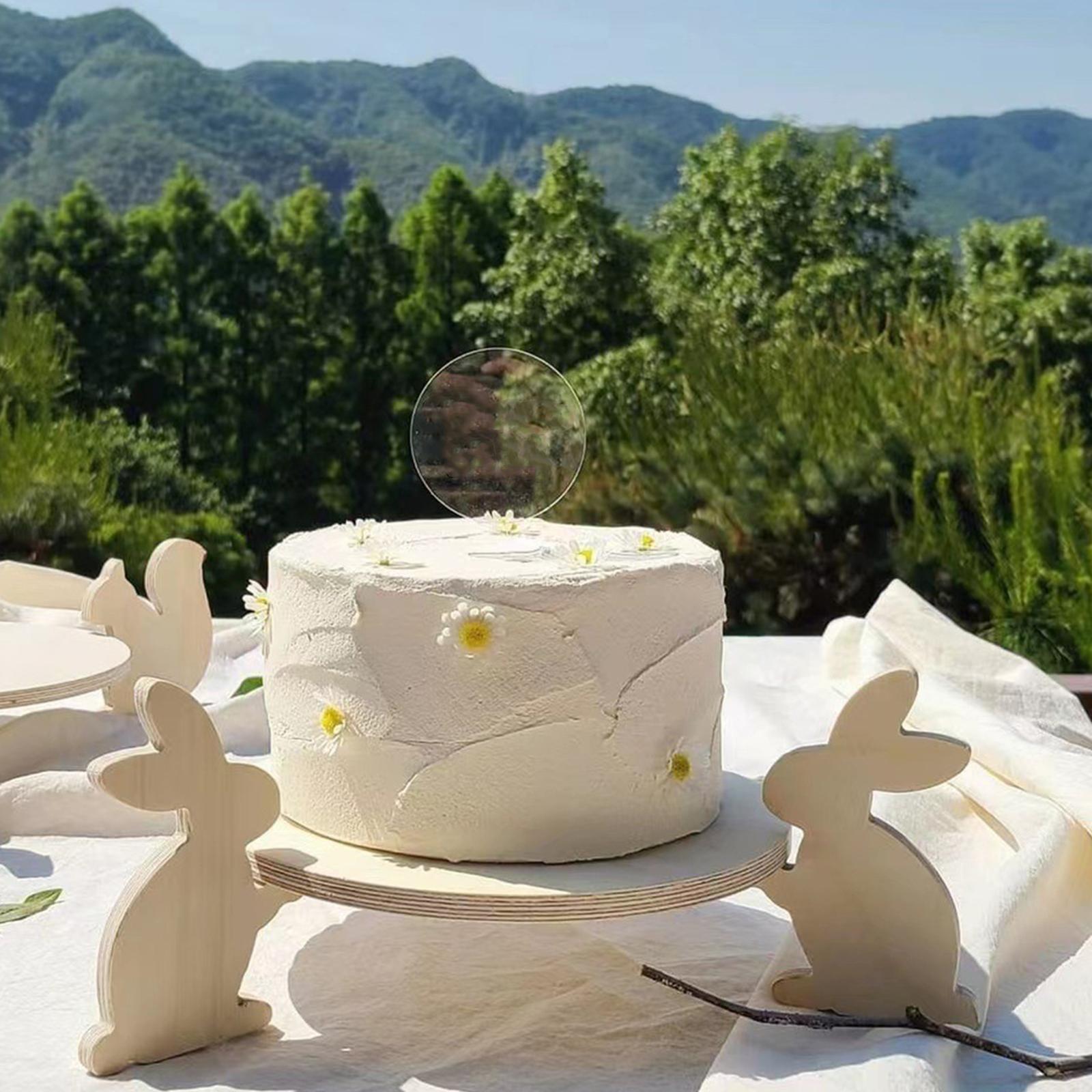 9.8in Cake Holder Serving Tray Tableware Crafts for Birthday Party Candle