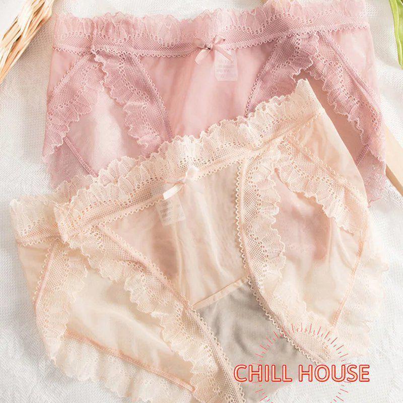 MỚI Quần lót ren lưới viền bèo siêu thoáng mát - CHILLHOUSE