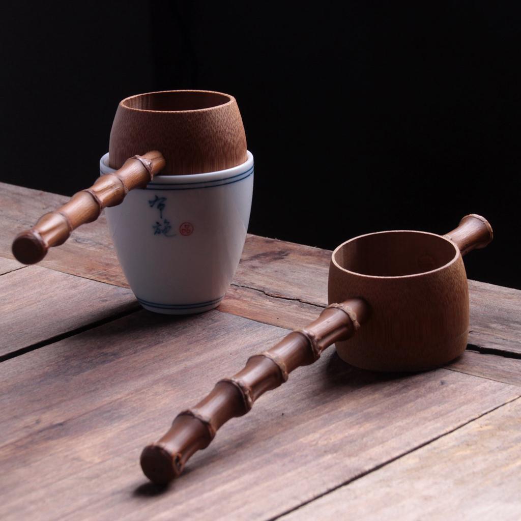 Bamboo Tea Strainer Infuser Tea Filter Punching Hole Spoon Loose Tea Leaf