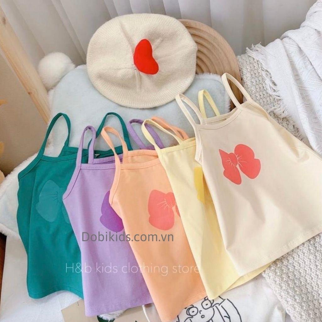 Combo 2 áo dây cho bé gái áo hai dây cho bé thun cotton SG loại đẹp co giãn mềm mịn 10-25kg