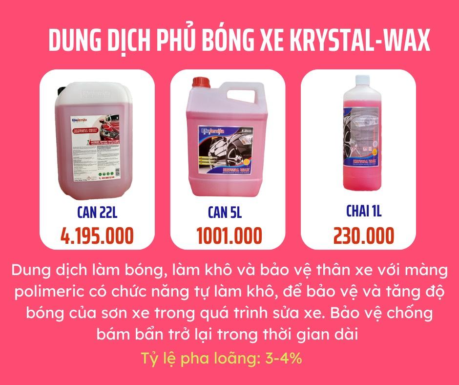 DUNG DỊCH LÀM BÓNG THÂN XE NHANH SIÊU ĐẬM ĐẶC KRYSTAL WAX 5L