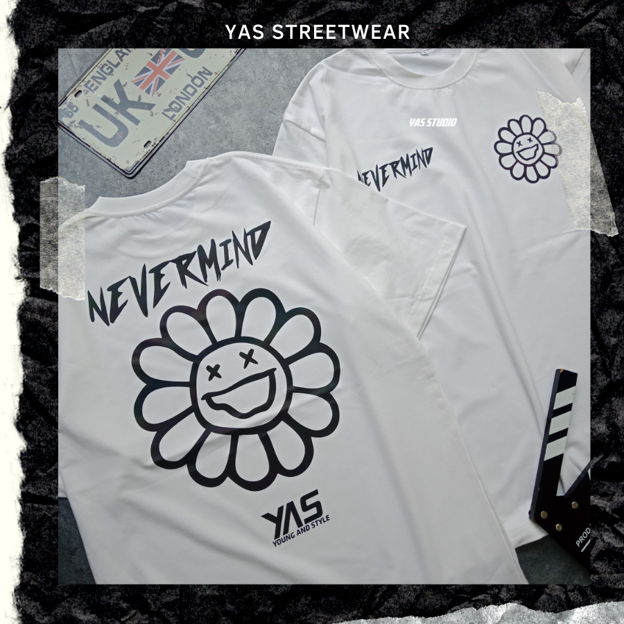 Áo thun tay lỡ form rộng YAS STREETWEAR phông unisex nam nữ, áo thun cotton100% phong cách streetstyle HÌNH IN KO TRÓC