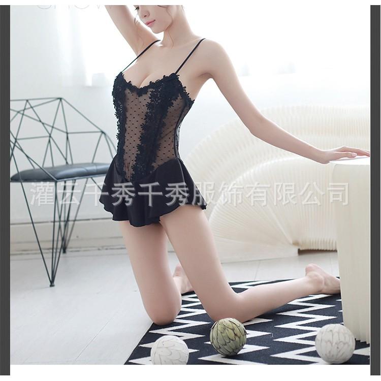 Đầm ngủ sexy - Đồ ngủ mặc nhà - Đồ ngủ gợi cảm - Đầm ngủ sexy K1 - đồ ngủ sexy kèm chip lọt khe