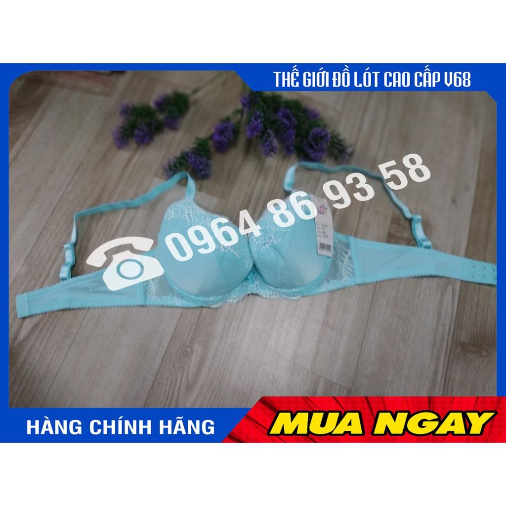 Áo lót nữ nâng ngực Bonbon 3386 mút vừa, phối ren nửa quả