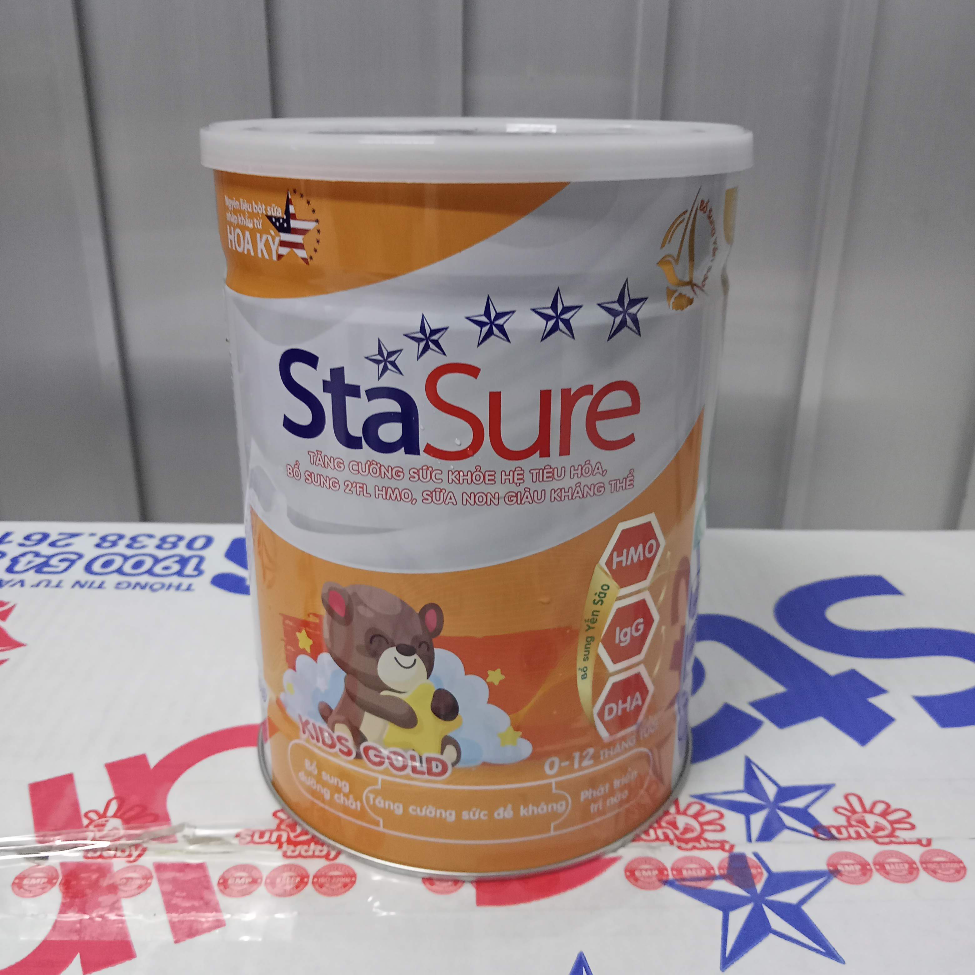 Sữa Bột KIDS GOLD_STASURE Hỗ Trợ Tiêu Hóa, Tăng cường hệ miễn dịch bổ sung sữa non giàu kháng thể Cho bé _Nutriplus_KGS234