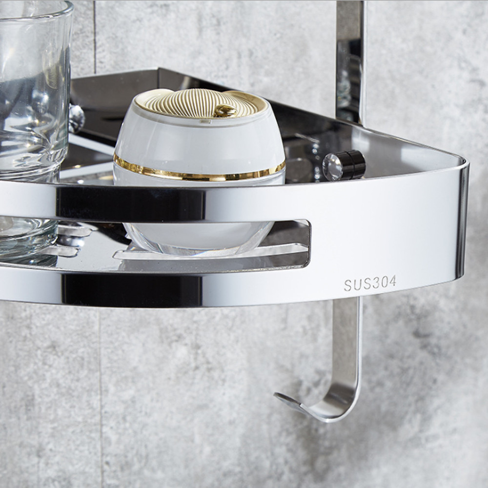 KỆ GÓC 2 TẦNG INOX KAMA PT04