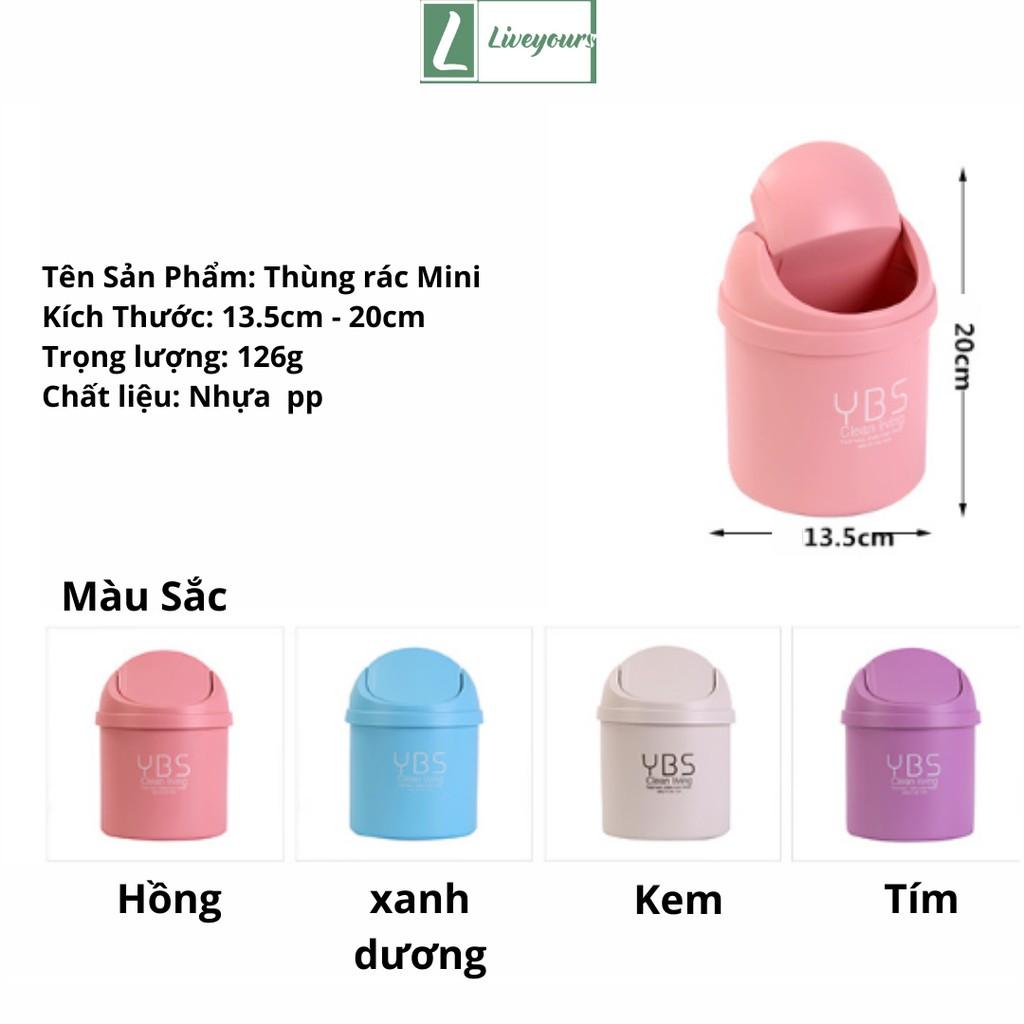 Thùng Rác Mini Để Bàn Làm Việc, Bàn Học Cực Dễ Thương - Thùng Rác Mini Có Nắp Đậy Tiện Lợi