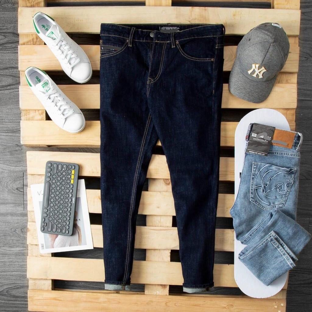 Quần jeans ống suông đẹp thiết kế thời trang King168 , quần jeans nam Q36
