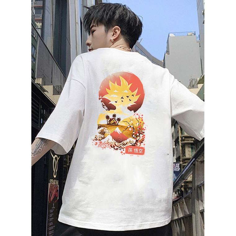 Áo thun tay lỡ unisex form rộng in họa tiết thời trang vải dày mịn bst25