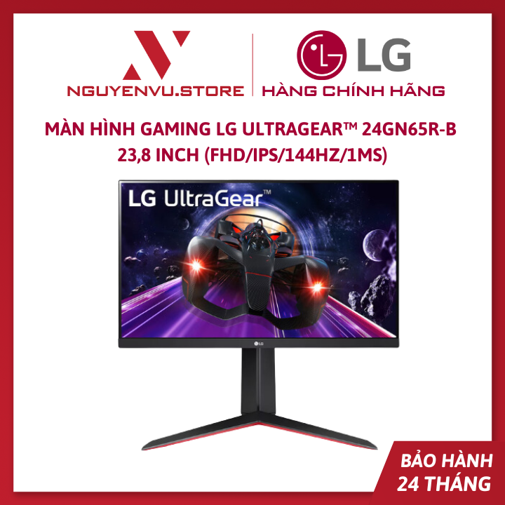 Màn Hình Gaming LG UltraGear 24GN65R-B 23,8 inch (FHD/IPS/144Hz/1ms) - Hàng Chính Hãng