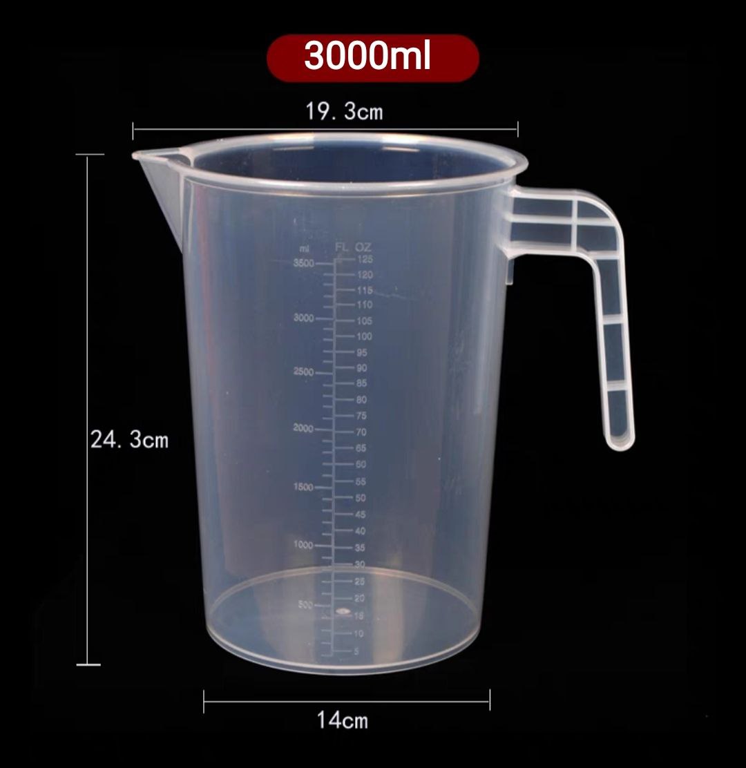 Combo 3 ca đong nhựa có vạch chia dung tích 3 lít
