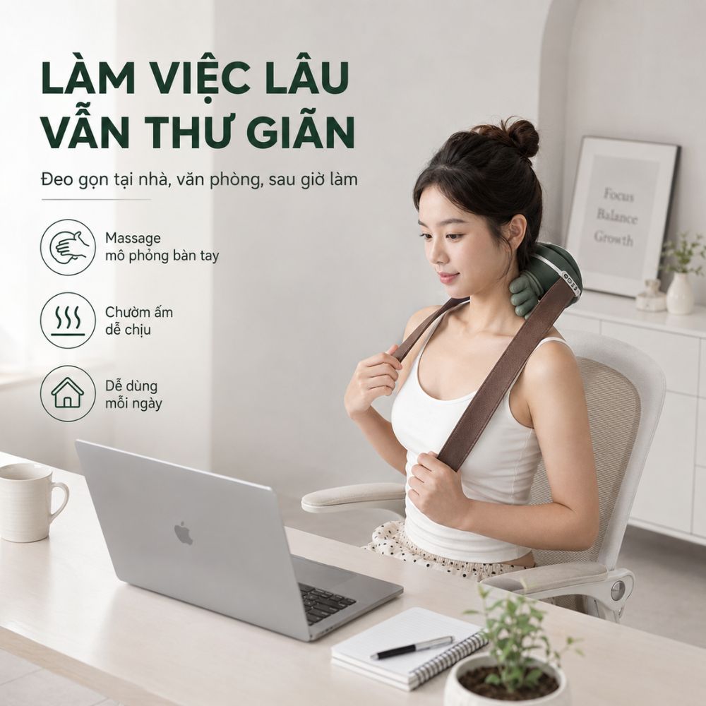Máy Massage Cổ Vai Gáy Kachi MK449 - Giải Pháp Thư Giãn Hoàn Hảo - Hàng chính hãng