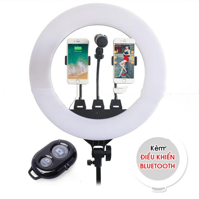 Đèn Led Livetream Studio - Hỗ Trợ Ánh Sáng Chụp Ảnh - Make Up Trang Điểm -Chuyên dụng cho Studio- Spa cực sáng -R300 - 35CM TẶNG KÈM CÁP HAVIT