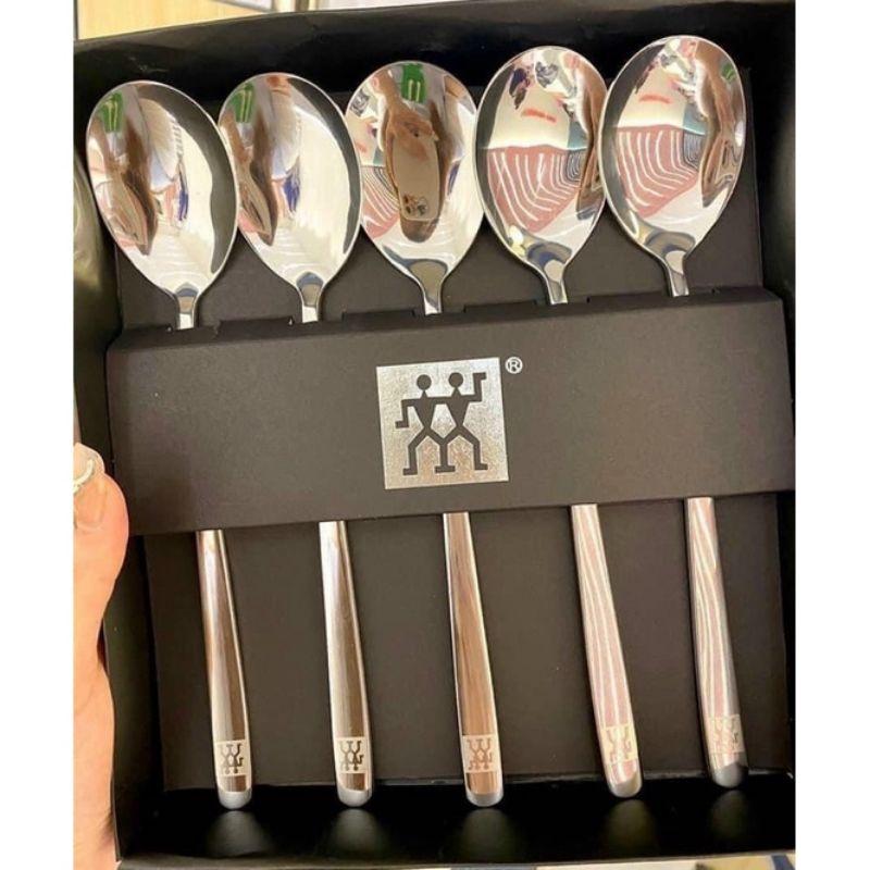 Sét 5 Thìa Inox 304 cán dài cao cấp